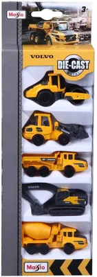 Image de Maisto 12375 - Set de 5 véhicules de chantier Volvo (8cm)