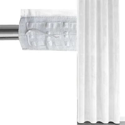Produktbild von SAMT Vorhang Kräuselband WEISS 140x245 cm Velvet Tunnelzug blickdicht