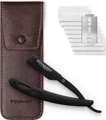 Produktbild von Störtebekker Rasiermesser Rasierer Rasierhobel Inkl 10 Klingen Echtleder Etui