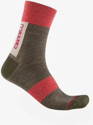 Produktbild von CASTELLI Klassische Fahrradsocken - VELOCISSIMA THERMAL - Grün S-M