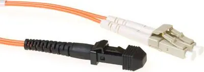 Immagine prodotto di ACT 3 metri LSZH Cavo patch in fibra multimodale 62,5/125 OM1 duplex con connettori MTRJ e LC
