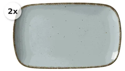 Produktbild von Servierplatte 33x20cm 2er Set Casa blau