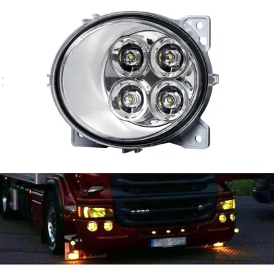 Obrázok produktu pre LED-halogenové svetlomety pre vozidlá Scania P/G/R/T od roku 2004, s žltým svetlom