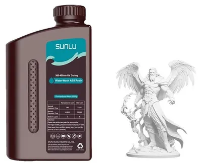 Zdjęcie produktu dla Żywica do drukarek 3D, niekrucha, szybkoschnąca, zmywalna wodą, ABS, biała
