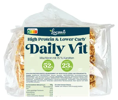 Produktbild von Locawo High Protein & Low Carb Daily Vit Eiweißbrot 400g
