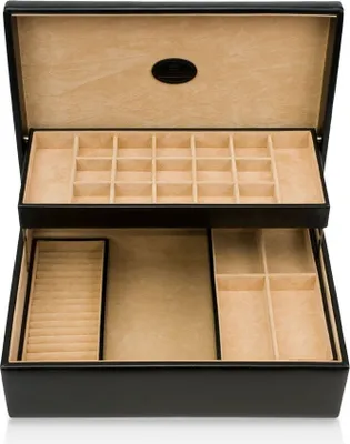 Produktbild von WINDROSE Schmuckschatulle Merino Charmbox Black schwarz