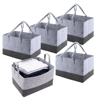 Produktbild von Omgoods – Set aus 5 Filztaschen, Größe: 38 x 25,5 x 25,5 cm