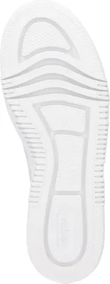 Produktbild von Rieker Damen Sneaker M1953 Weiß, 38 EU, aus crackled Metallic Kunstleder mit Antistress-Ausstattung und weichem Lederfußbett für Alltag & Freizeit.