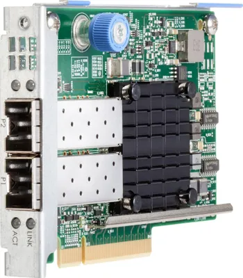 Zdjęcie produktu dla HPE Ethernet 10Gb 2-port 537FLR-SFP+ Adapter, Wewnętrzny, Przewodowa, PCI Express, Włókno, 10 Mbit/s