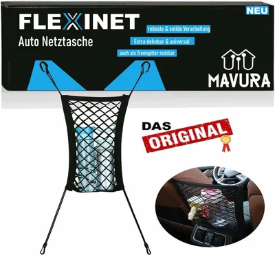 Zdjęcie produktu dla FLEXINET Siatka samochodowa Siatka do przechowywania Organizer Siatka ochronna Przegroda dla psa Samochód