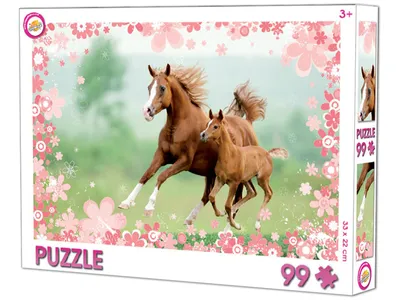 Obrázok produktu pre Puzzle pre deti Koníky - 99 dielikov