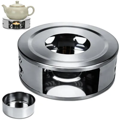 Produktbild von Teewärmer Stövchen Teelichthalter - Edelstahl - 15 cm - Silber