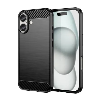 Produktbild von König Design Hülle kompatibel mit Apple iPhone 16 Kunststoff Soft Handyhülle - Handy Case Schwarz