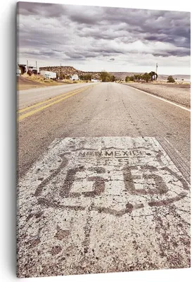 Produktbild von Bild auf Leinwand - Leinwandbild - Einteilig - USA Route 66 Reise - 50x70cm - Wand Bild - Wanddeko - Wandbilder - Leinwanddruck - Wanddekoration - Leinwand bilder - Wandbild - PA50x70-2712