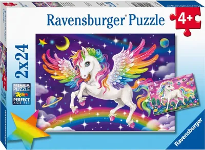 Obrázok produktu pre Ravensburger Puzzle Jednorožec a Pegas, 2x24ks.