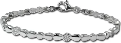 Image de SilberDream Bracelet en argent 925 argent sterling, blanc Femme Bijoux SDA4806W