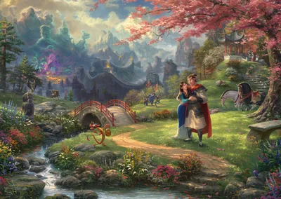 Productafbeelding van Thomas Kinkade Studios: Disney - Mulan (1000 stukjes)