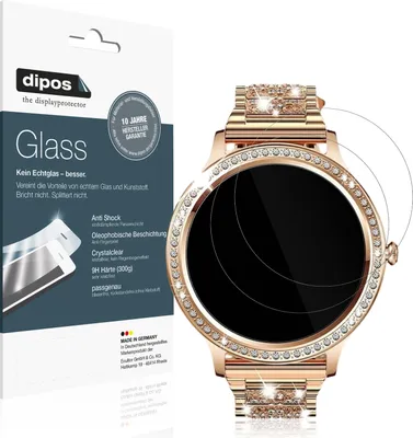 Produktbild von 2x Schutzfolie für elfofle AK54 1.32 Zoll - Anti-Shock 9H Folie dipos Glass Kunststoffglas