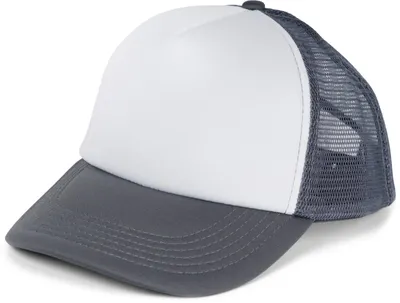 Produktbild von styleBREAKER Uni 5-Panel Trucker Cap mit Mesh-Einsatz | verstellbares Basecap mit Click Snap Verschluss | luftiges Netz Cap für Damen und Herren