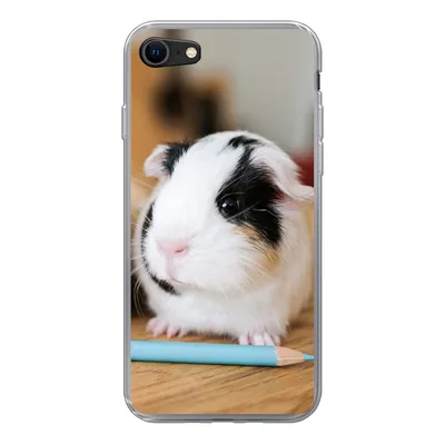 Produktbild von MuchoWow® Handyhülle Schutzhülle Hülle für iPhone 7 Entzückende Baby-Meerschweinchen Silikon Softcase Handy Hülle - Kartenhalter