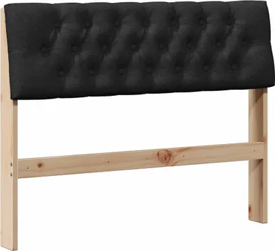 Produktbild von vidaXL Gepolstertes Kopfteil Schwarz 100 cm Massives Kiefernholz