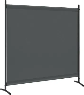 Produktbild von WOLTU Paravent, Raumteiler, 1-teiliger freistehender Sichtschutz, 180x177 cm, Dunkelgrau