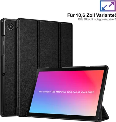 Produktbild von Schutzhülle für Lenovo Tab M10 Plus 10.6 3. Gen 2022 Cover Case Schutz Tablet Farbe: Schwarz