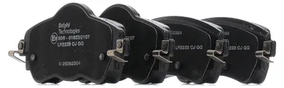 Produktbild von DELPHI Bremsbeläge Satz Vorne Bremsklötze für CITROËN C4 II (B7) LP2228