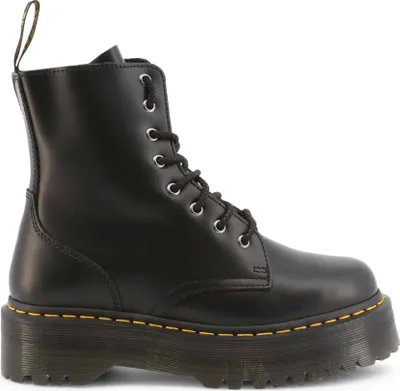 Produktbild von Schwarze Uni Stiefelette mit Plateau & Reißverschluss für Damen