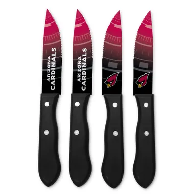 Produktbild von NFL Arizona Cardinals Steakmesser 4-teilig Set Football Messer Set Barbecue