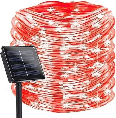 Zdjęcie produktu dla Lampki solarne linowe LED 50 diod 5M do ogrodu 8 trybów wodoodporne