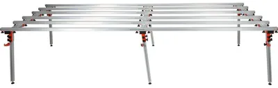 Image de Table à carreaux de 360 cm en aluminium avec 6 pieds réglables