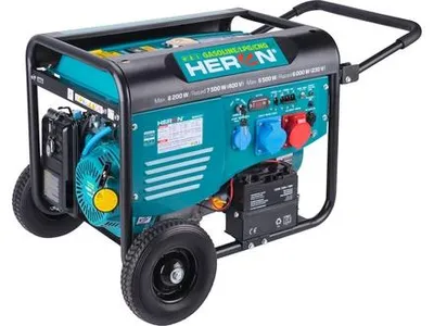 Productafbeelding van Heron 8896327, benzinestroomgenerator en gasgenerator (LPG/aardgas), 17 pk / 82 kW / 102 kVA (400V), 65 kW (230V)