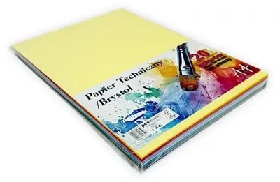 Zdjęcie produktu dla Papier techniczny brystol A4 kolorowy 100 arkuszy - Penword