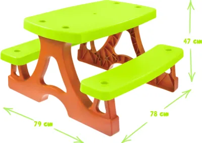 Produktbild von Mochtoys Kinderbank, Kindersitzgruppe 10722 für drinnen und draußen 79x78x49 cm