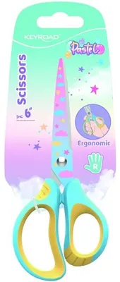 Zdjęcie produktu dla Nożyczki szkolne ergonomiczne pastelowe 15,5 cm