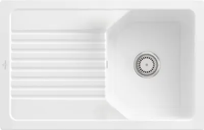 Produktbild von Villeroy & Boch 338401KG Linara 45 Keramikspüle Einbau Unterschrankbreite ab 45 cm Snow White Handbetätigung - inkl.