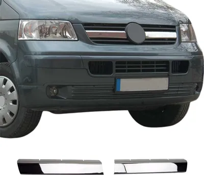 Obrázek produktu pro Lišty mřížky chladiče Lišty mřížky chladiče pro VW Transporter T5 2003-2009 chrom tmavý 2x