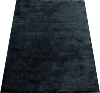Produktbild von Waschbarer Teppich Wohnzimmer Kurzflor Einfarbiger Moderner Stil Weich Blau Navy Grösse 80x300 cm