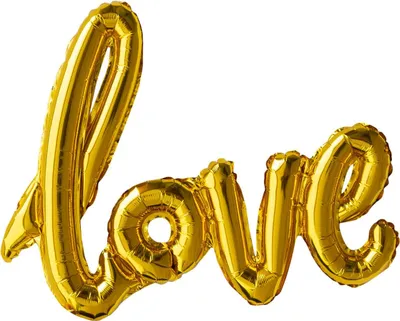 Produktbild von Oblique Unique Folien Luftballon Love Schriftzug Folienballon für Hochzeit JGA Hochzeitstag - gold