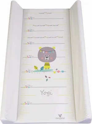 Obrázok produktu pre Prebaľovacia podložka Cangaroo 50 x 80 cm Yogi, bočný okraj, integrovaná meracia páska