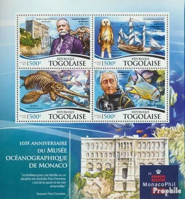 Produktbild von Briefmarken Togo 2015 Mi 6824-6827 Kleinbogen (kompl. Ausgabe) postfrisch Museum von Monaco