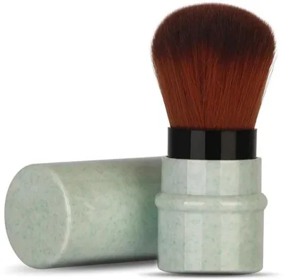 Imagen del producto de Juego profesional de brochas para maquillaje Kabuki: material duradero, cerdas sintéticas de taklon, brocha para polvo y brochas para maquillaje