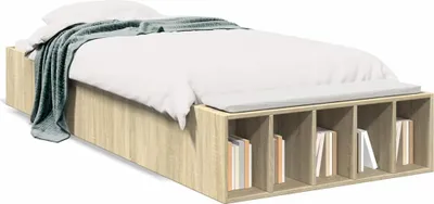 Produktbild von vidaXL Bettgestell Sonoma-Eiche 90x200 cm Holzwerkstoff