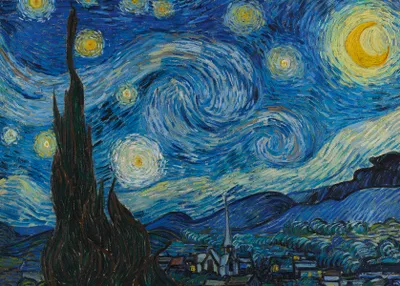 Produktbild von Riesenposter Vincent Van Gogh Kunstdruck The Starry Night 140 x 100 cm