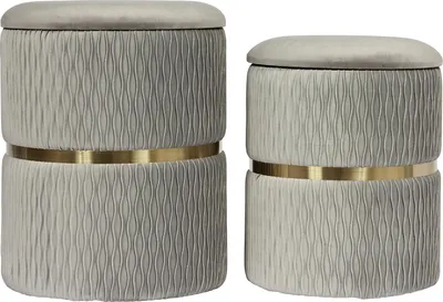 Produktbild von Hocker Zora 400 2er-Set Grau