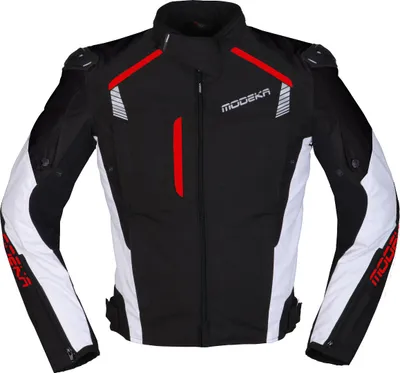 Produktbild von Modeka Lineos Textiljacke schwarz / weiß / rot M