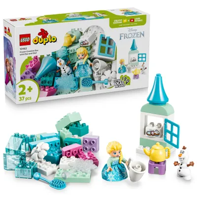 Produktbild von LEGO DUPLO | Disney Frozen Kreativbox mit Elsa und Olaf - Lernspielzeug zur Förderung der Motorik für Kleinkinder - Montessori Set mit 2 Figuren - Geschenk für Mädchen und Jungen ab 2 Jahren - 10462