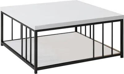 Produktbild von Skye Decor, Zenn - White, Black, Couchtische, Weiß, 90 x 40 x 90 cm