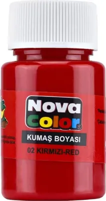 Zdjęcie produktu dla Nova Color - farba do tekstyliów NC-160, czerwona, 30 ml